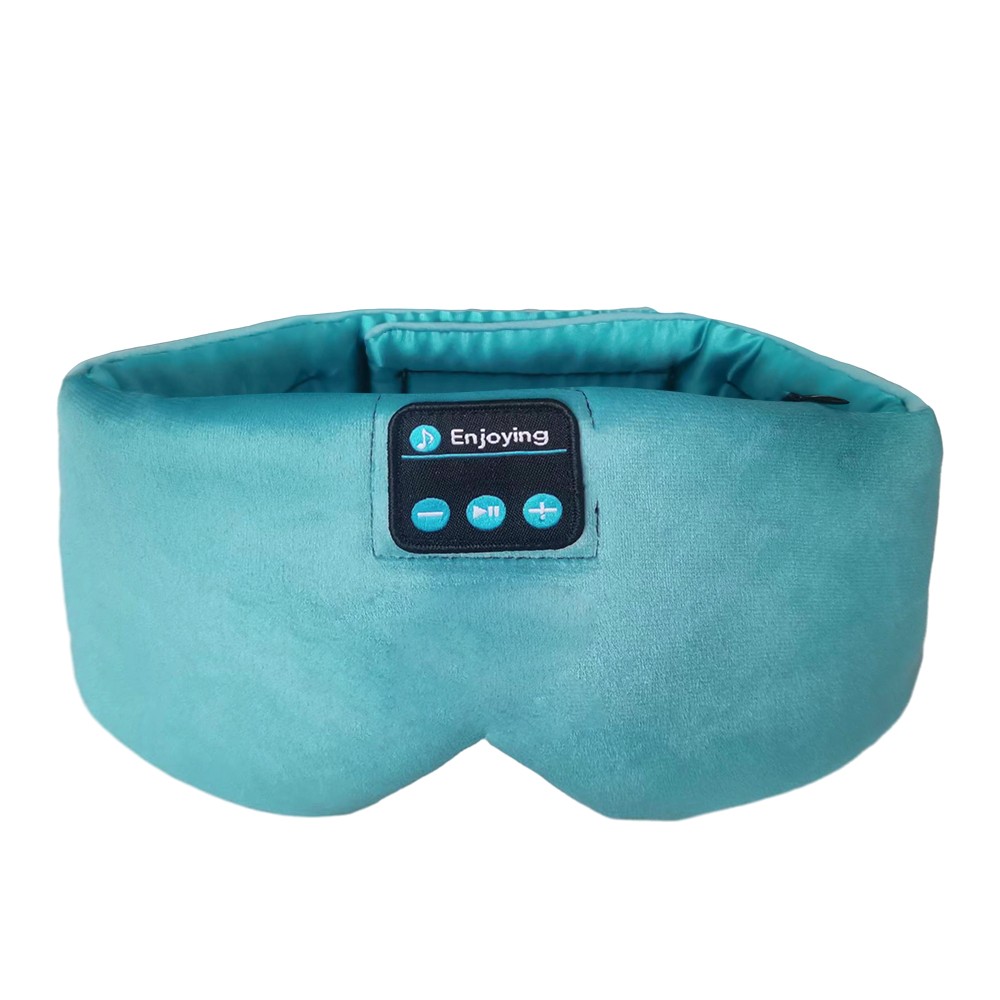 Silk Bluetooth Sleep Eye Mask Sleeping Headphoens Cyan